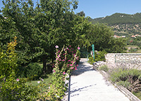 Insel Rab, Kroatien - Ferienwohnung von Privat - Banjol, Haus Mikelic - Ansicht Garten/Eingang