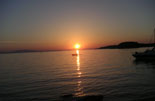 Insel Rab, Kroatien - Ferienwohnung von Privat - Banjol, Haus Mikelic - Blick von der 2. Padova bei Sonnenuntergang