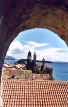 Insel Rab, Kroatien - Ferienwohnung von Privat - Banjol, Haus Mikelic - Blick aus einem Turm in der Altstadt